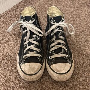 Black high top converse